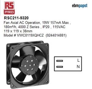 FAN CIRC AXIAL 120MM DIA FAN CIRC AXIAL 120MM DIA