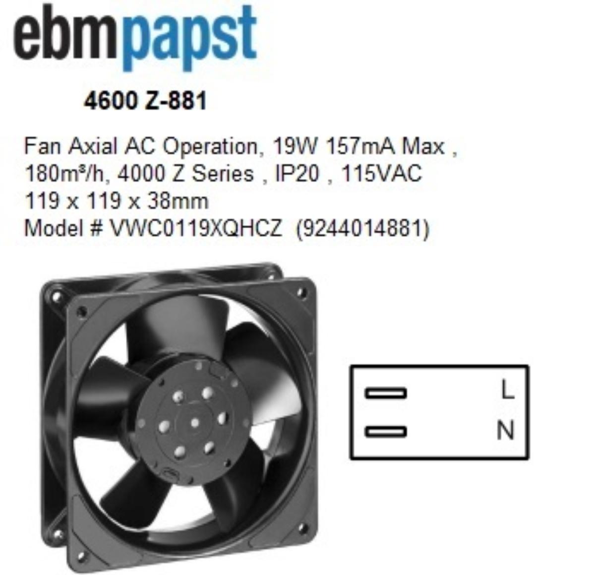 FAN CIRC AXIAL 120MM DIA