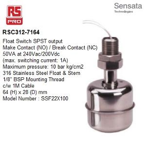 SW LIQ LVL 240VAC/200VDC 0.5A SW LIQ LVL 240VAC/200VDC 0.5A