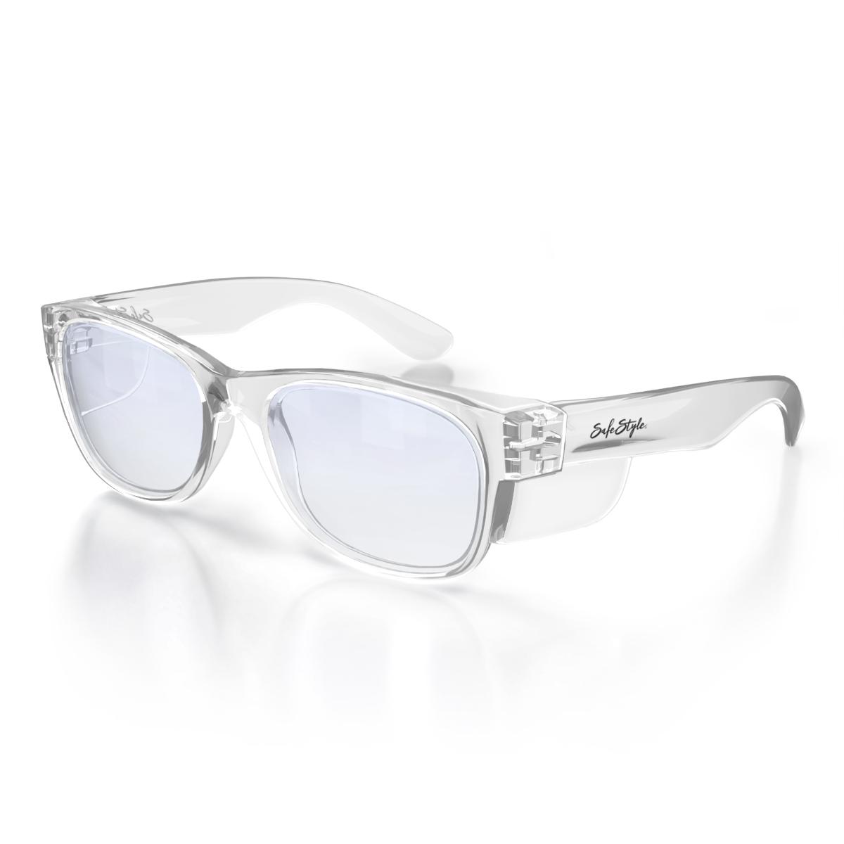 CLASSIC SAFE GLASSES CLR FRAME BLU LENS