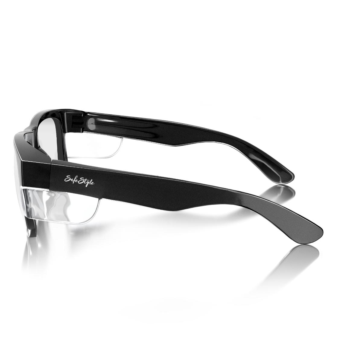 FUSIONS SAFE GLASSES BLK FRAME CLR LENS