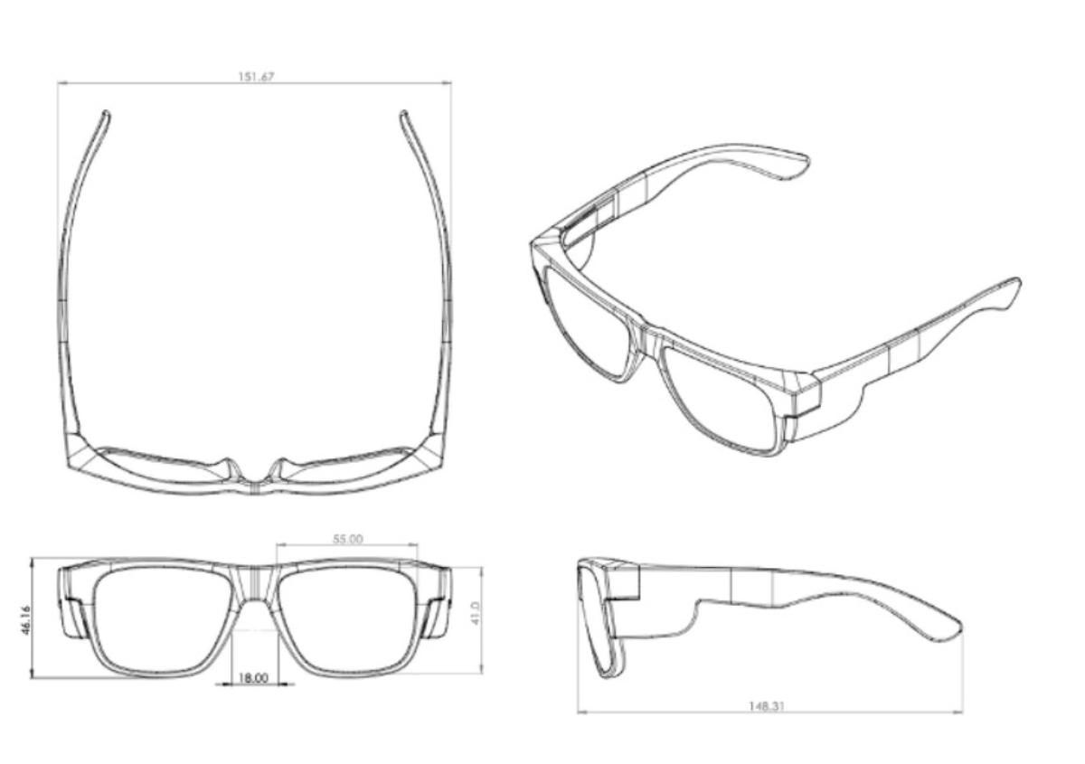 FUSIONS SAFE GLASSES CHA FRAME CLR LENS