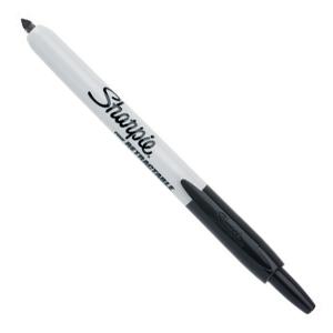 SHARPIE RETRACTABLE FINE MARKER BLACK