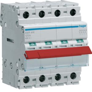 MAIN SWITCH ISOLATOR 63A 4P RED TOGGLE