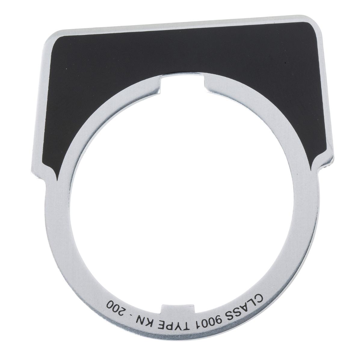ALUM LEGEND PLATE 30mm BLANK BLK 40X43mm