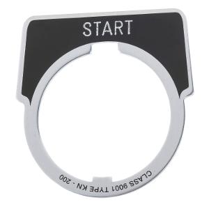 ALUM LEGEND PLATE 30mm START BLK 40X43mm ALUM LEGEND PLATE 30mm START BLK 40X43mm