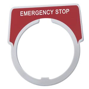 ALUM LEGEND PLATE 30mm EMERG STOP RED ALUM LEGEND PLATE 30mm EMERG STOP RED
