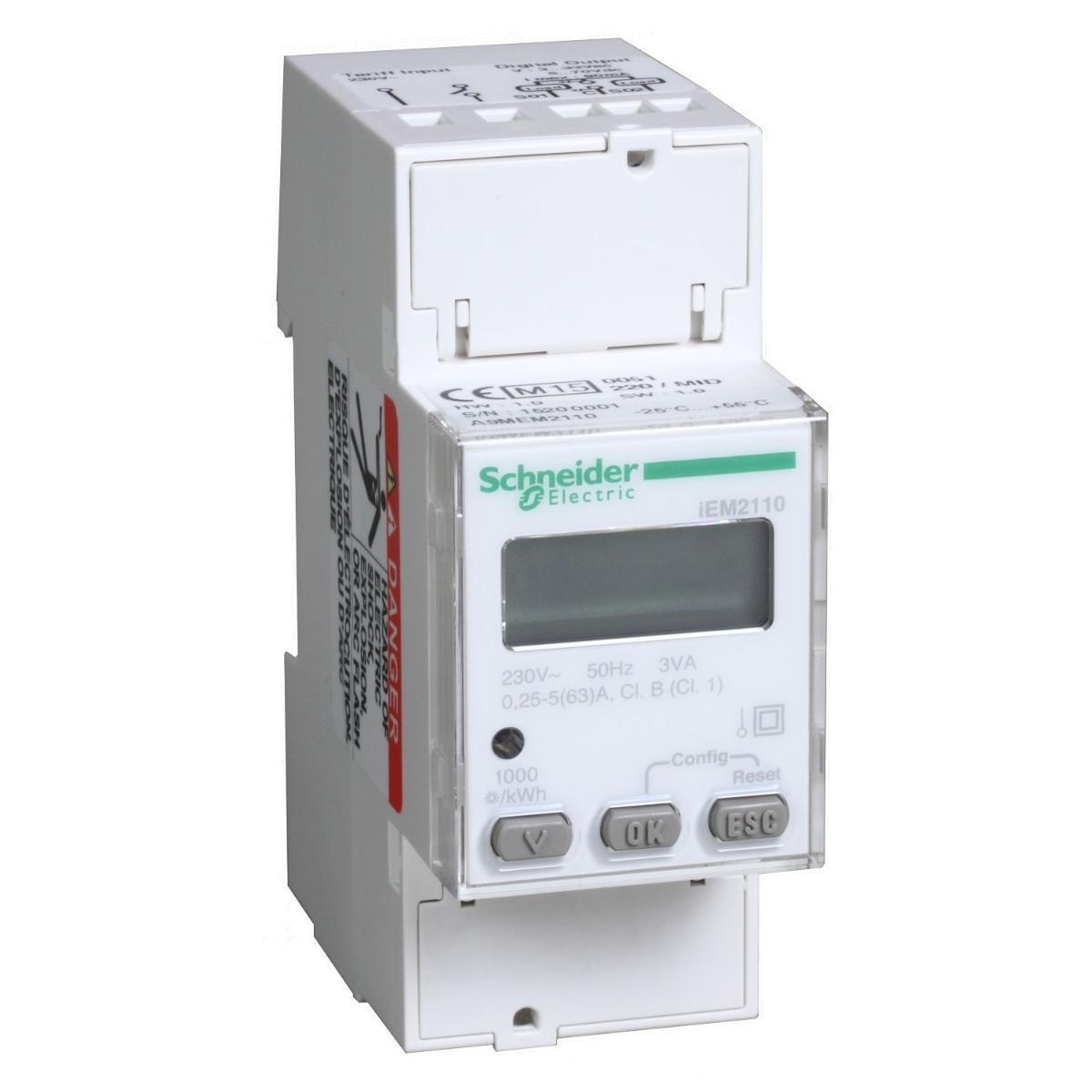 SINGLE PHASE KWH METER 63A PULSE MID