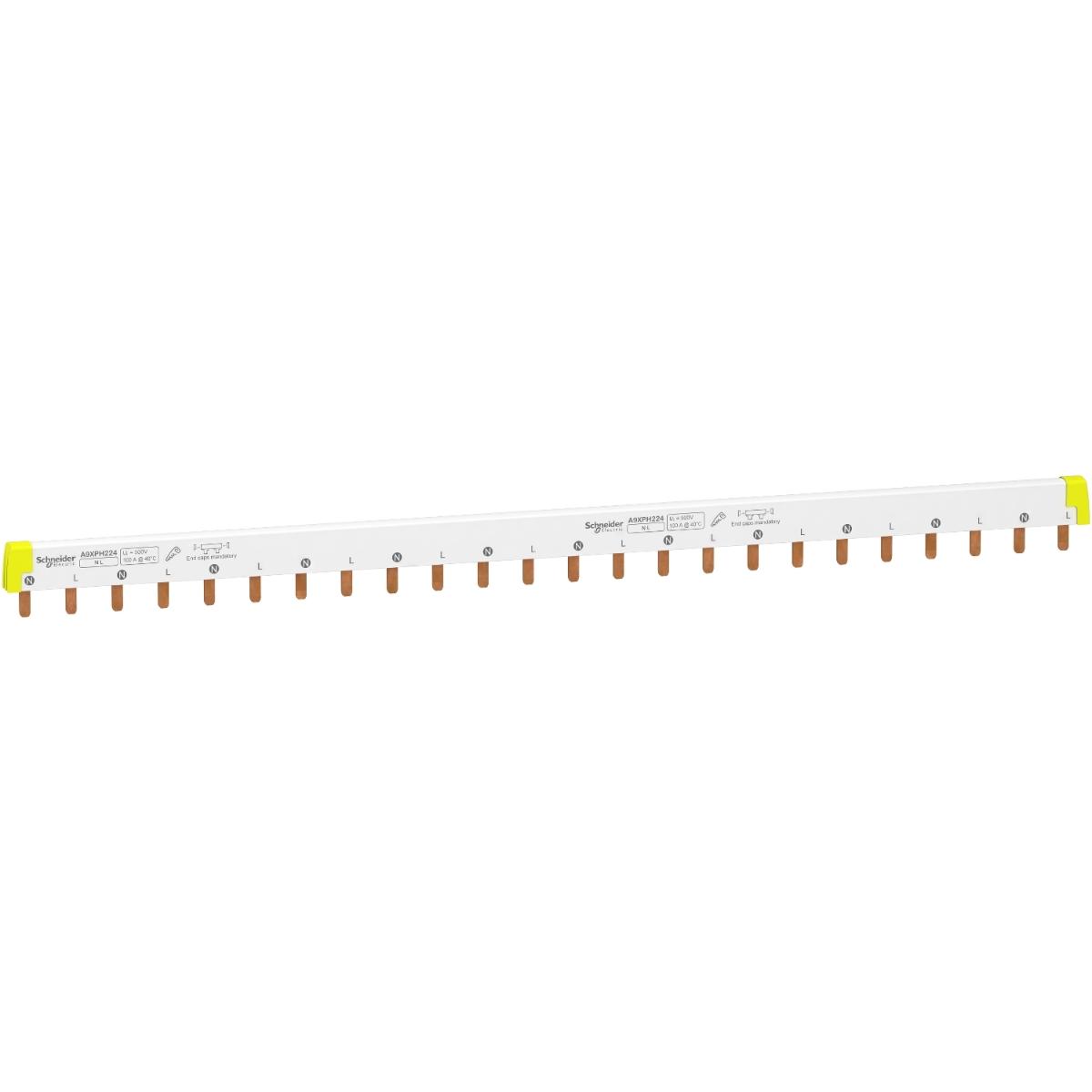 COMB BUSBAR 18MM PITCH 24MODULE 2P 100A