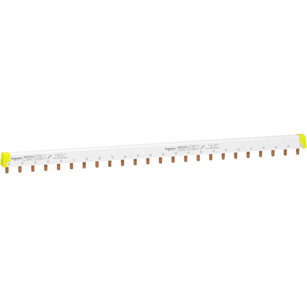 COMB BUSBAR 18MM PITCH 24MODULE 3P 100A
