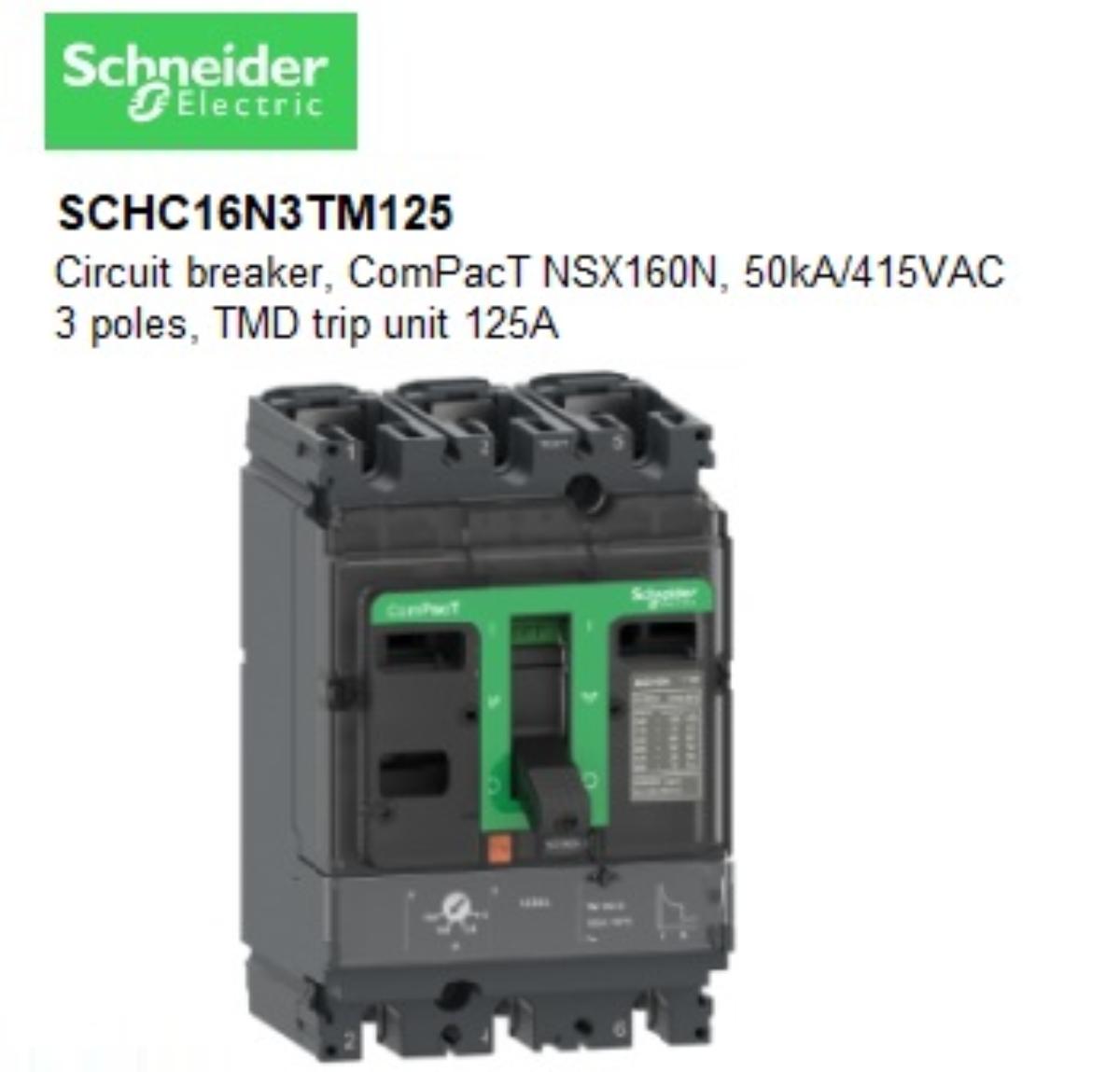 MCCB NSX160N  AC 3P 125A TMD