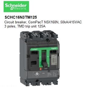 MCCB NSX160N  AC 3P 125A TMD MCCB NSX160N  AC 3P 125A TMD