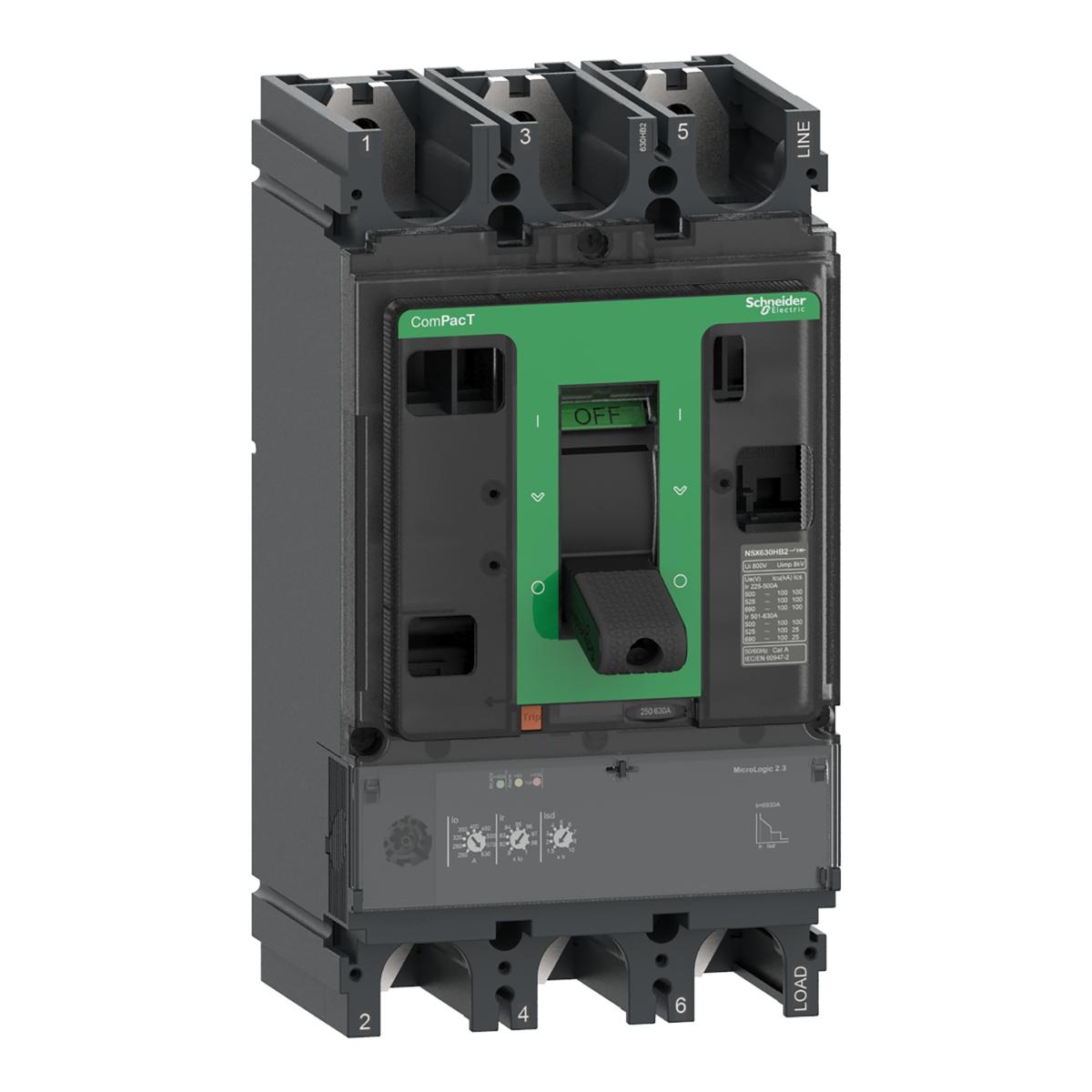 MCCB NSX400N  AC 3P 400A MICR 2.3
