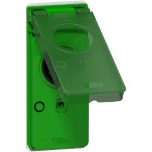 EVLINK T2S SOCKET + SHUTTER GREEN