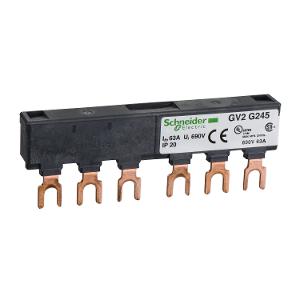 COMB BUSBAR 2 TAPOFFS 45mm PITCH 63A COMB BUSBAR 2 TAPOFFS 45mm PITCH 63A