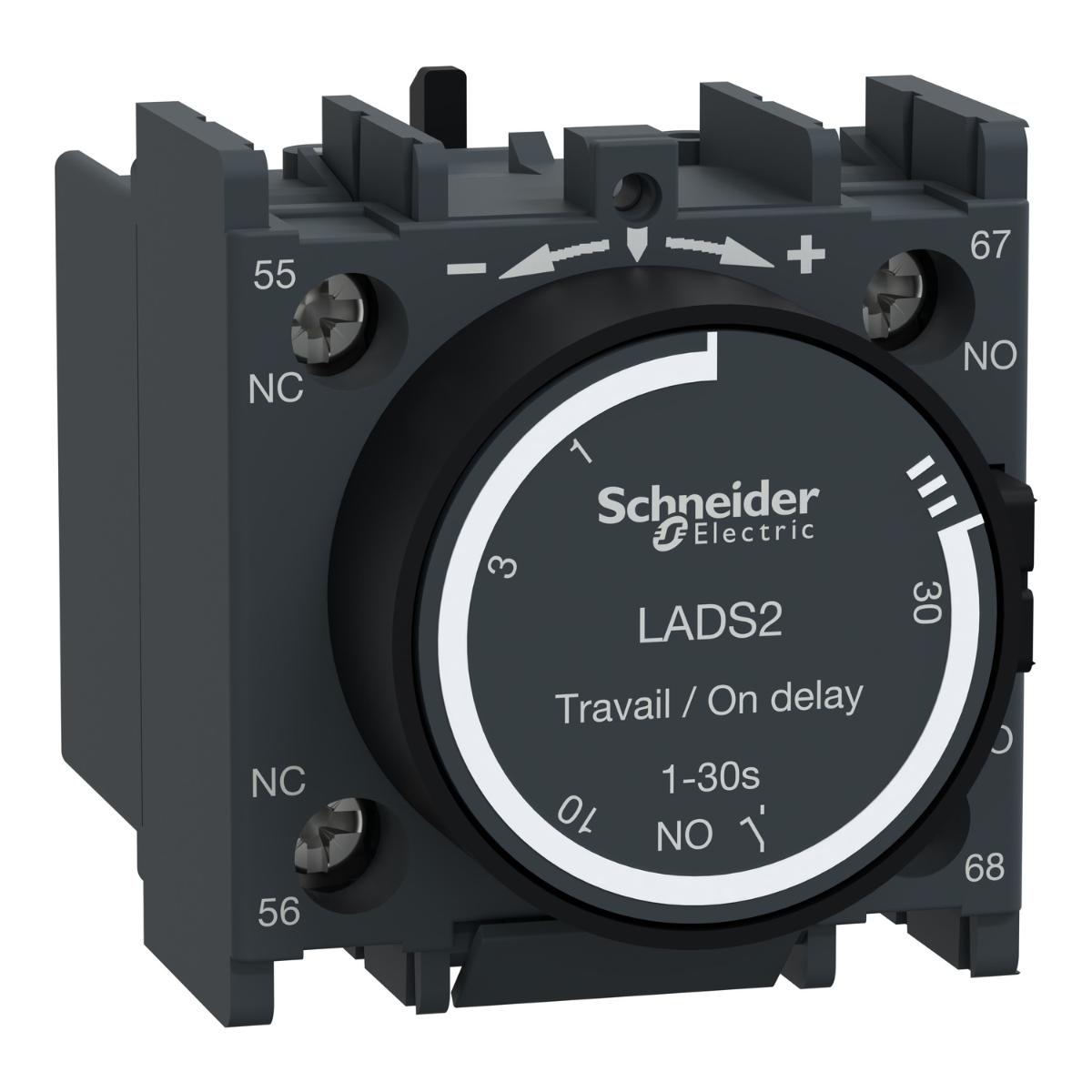 DELAY-ON AUX CONT 1-30SEC FRONT 1NO/NC