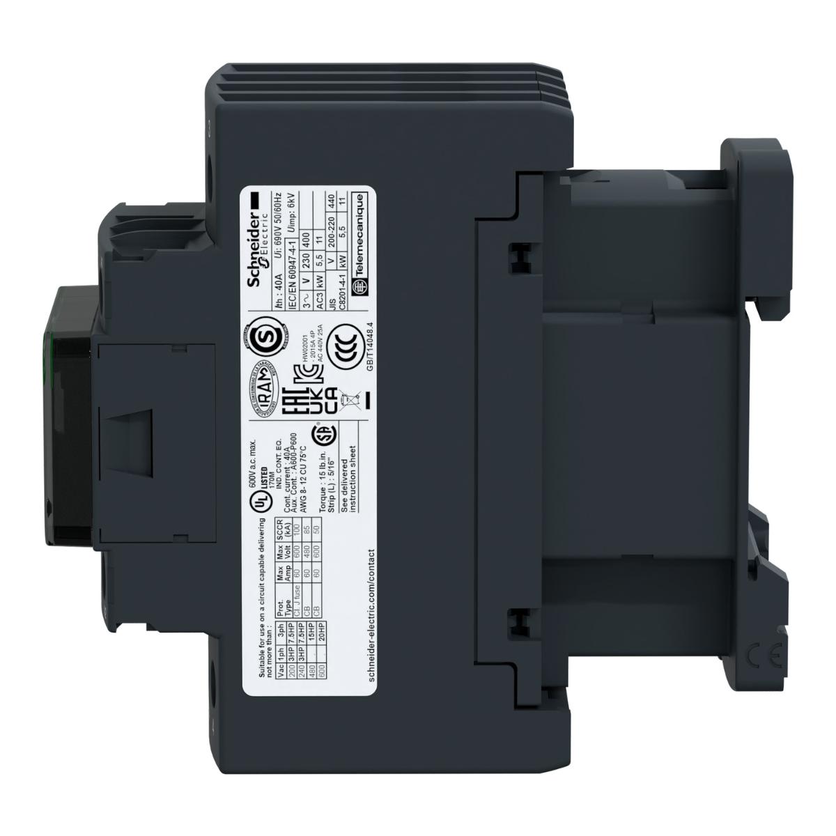 CONTACTOR 4P 40A AC1 48VAC COIL