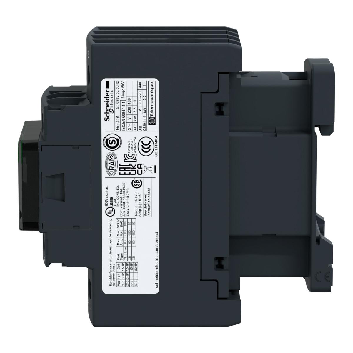 CONTACTOR 4P 40A AC1 240VAC COIL