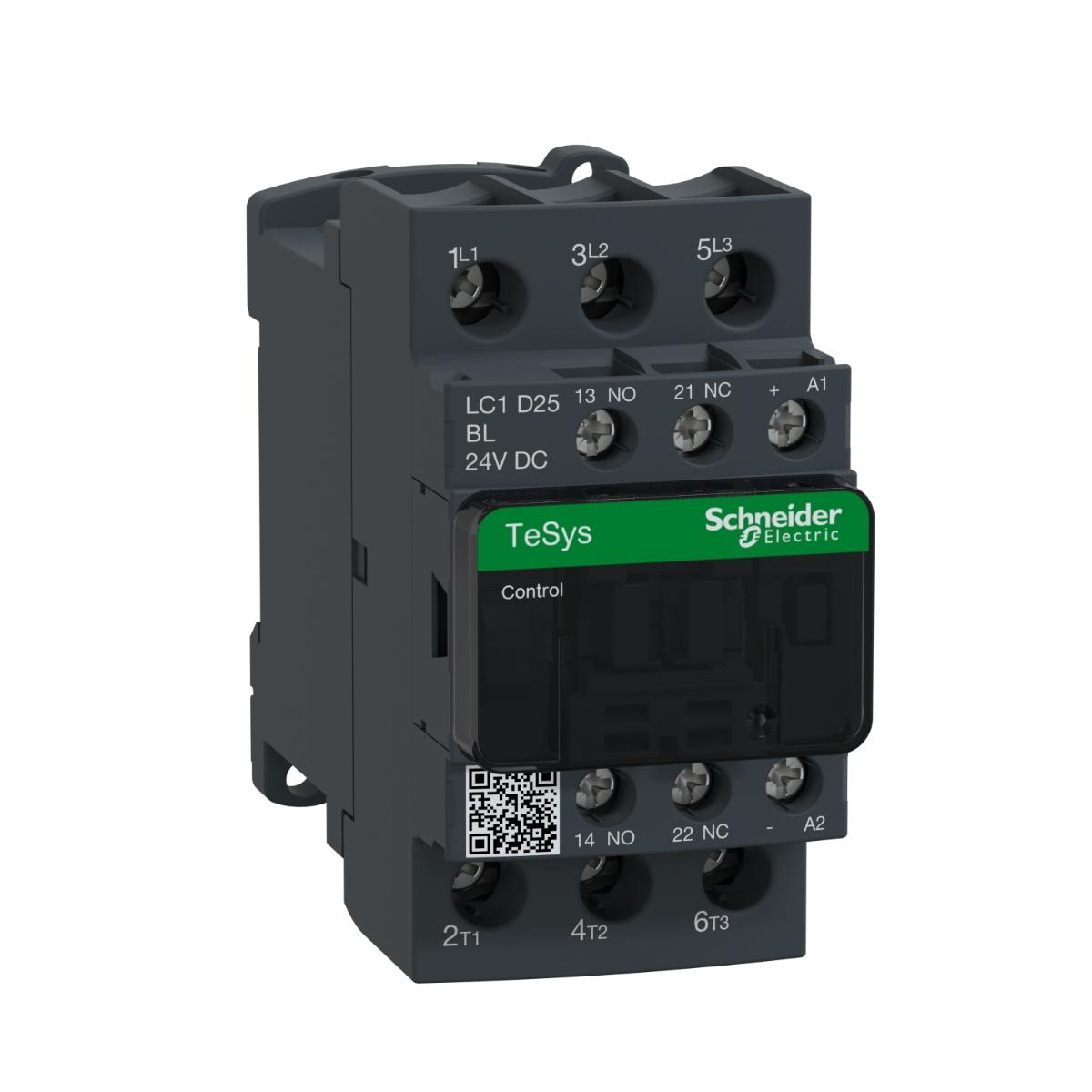 CONTACTOR 3P 25A AC3 11.0KW 24VDC COIL