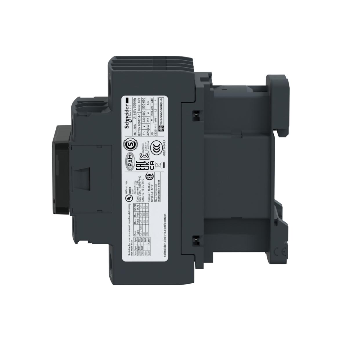 CONTACTOR 4P 20A AC1 24VDC COIL