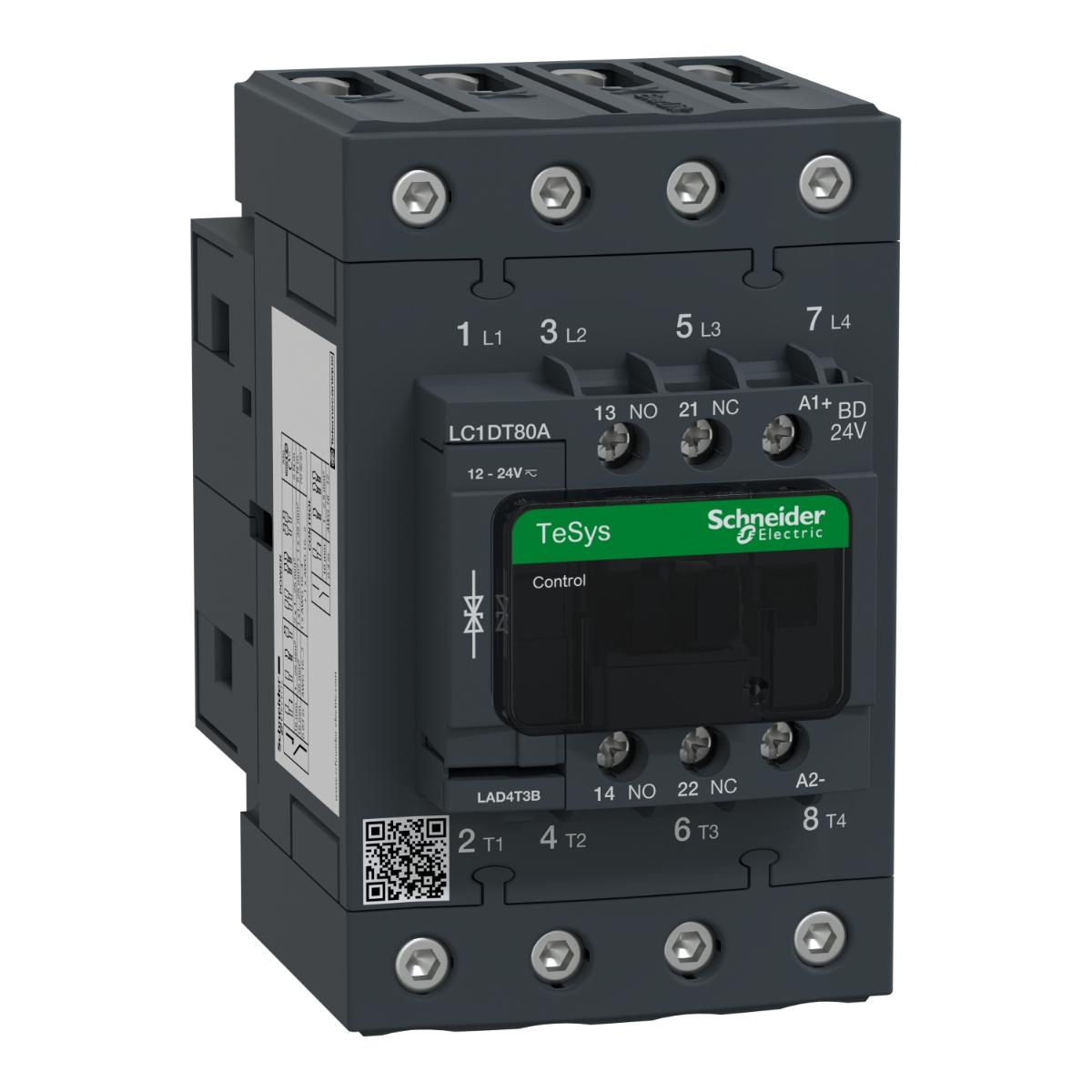 EVERLINK CONT 4P 80A AC1 24VDC COIL