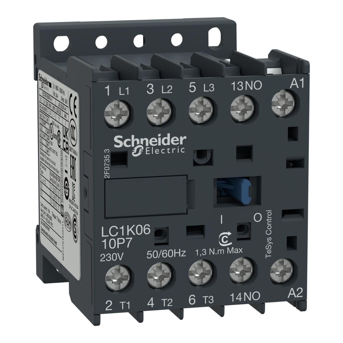 CONTACTOR 3P 6A AC3 2.2KW 220VAC COIL