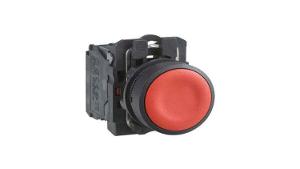 PUSHBUTTON RED FLUSH 1 N/C HANGSELL