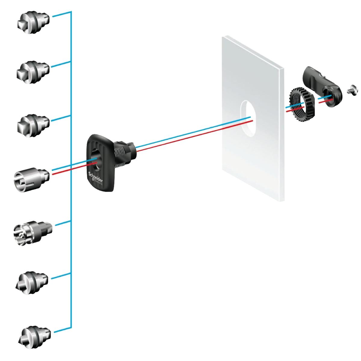 SQUARE LOCK INSERT 8mm FOR SPACIAL S3D