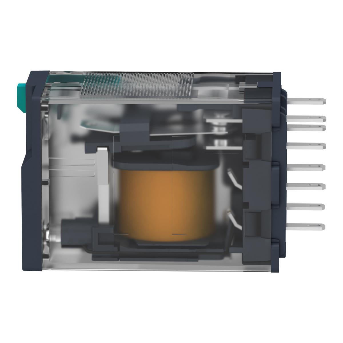 MINI PLUG IN RELAY 2C/O 12A 24VDC + LED