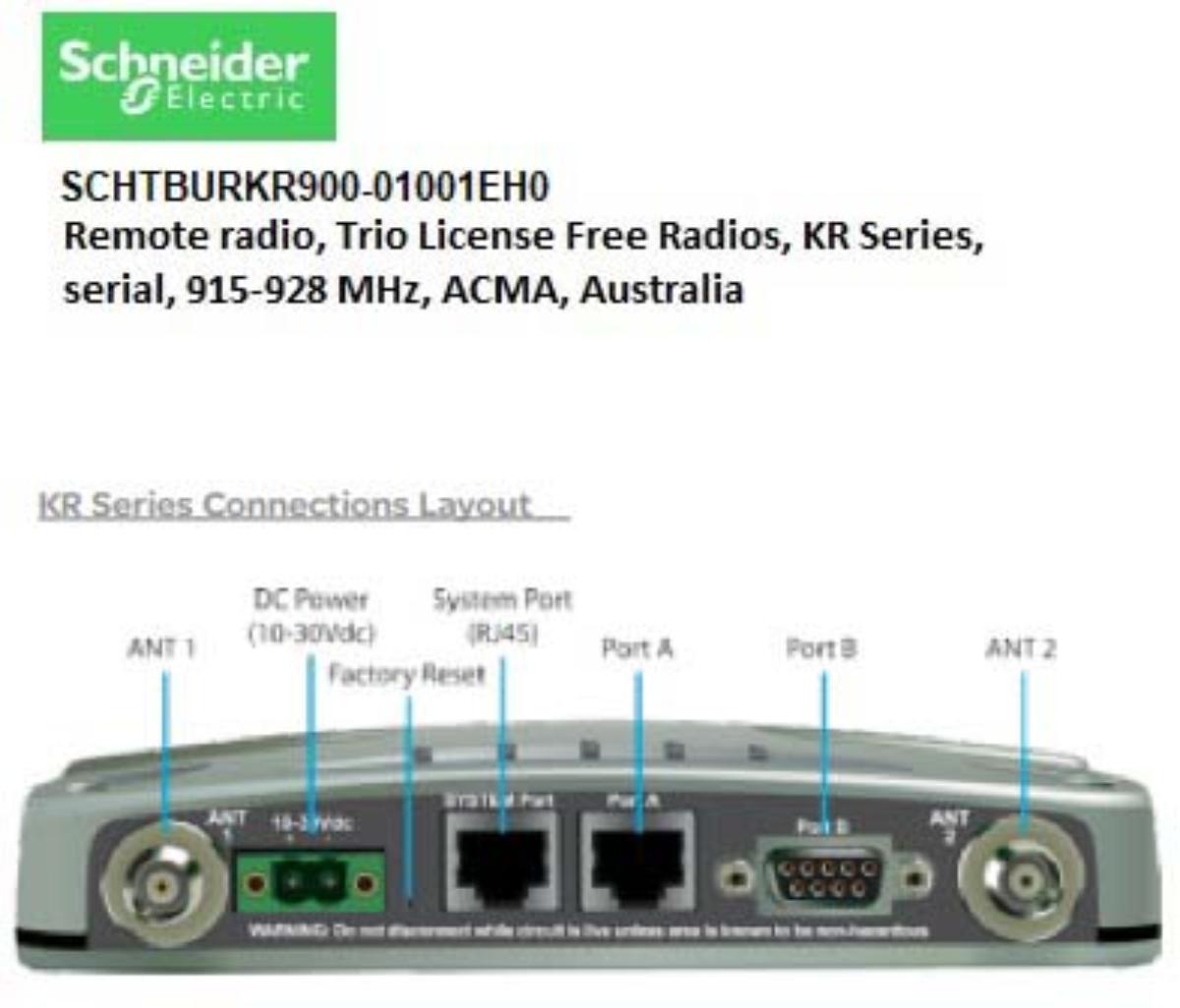 KR900 SERIAL RADIO 915MHZ ACMA AES CSA