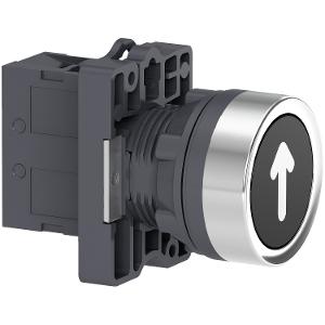 22MM PUSH BUTTON FLUSH BLACK 1NO S/R 22MM PUSH BUTTON FLUSH BLACK 1NO S/R