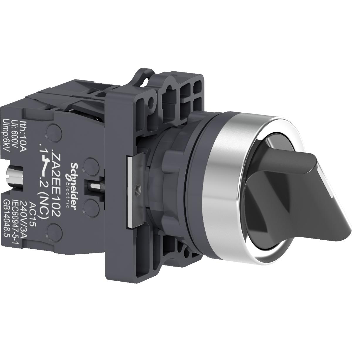 22MM ROT SELECT SWITCH 2 POS 1NO1NC STAY