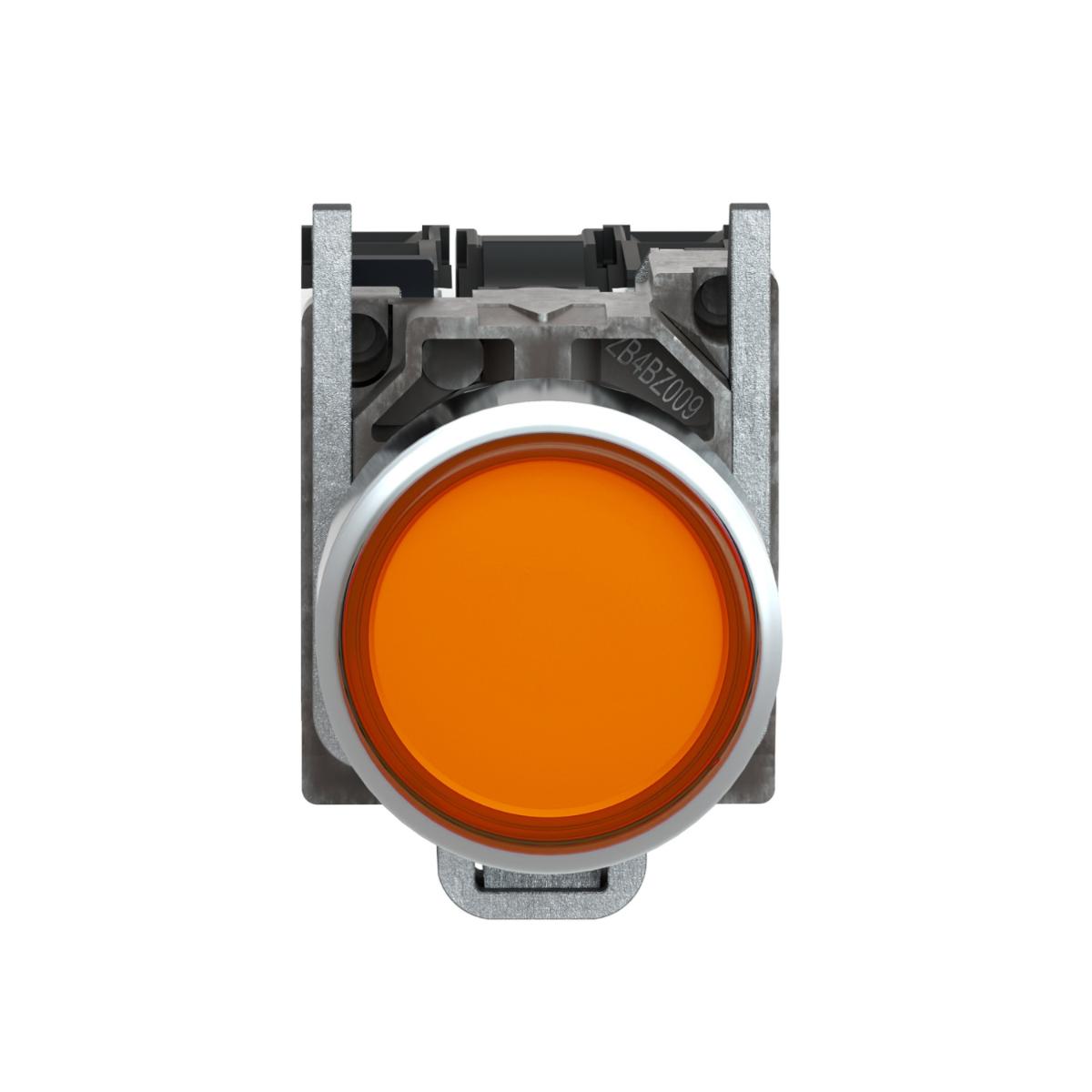 METAL ILLUM P/BUTTON LED 22MM ORANGE