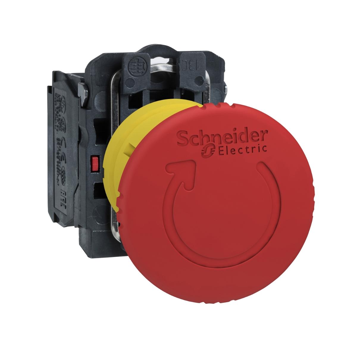 PLASTIC 40mm EMERGENCY STOP 1 N/C 22mm