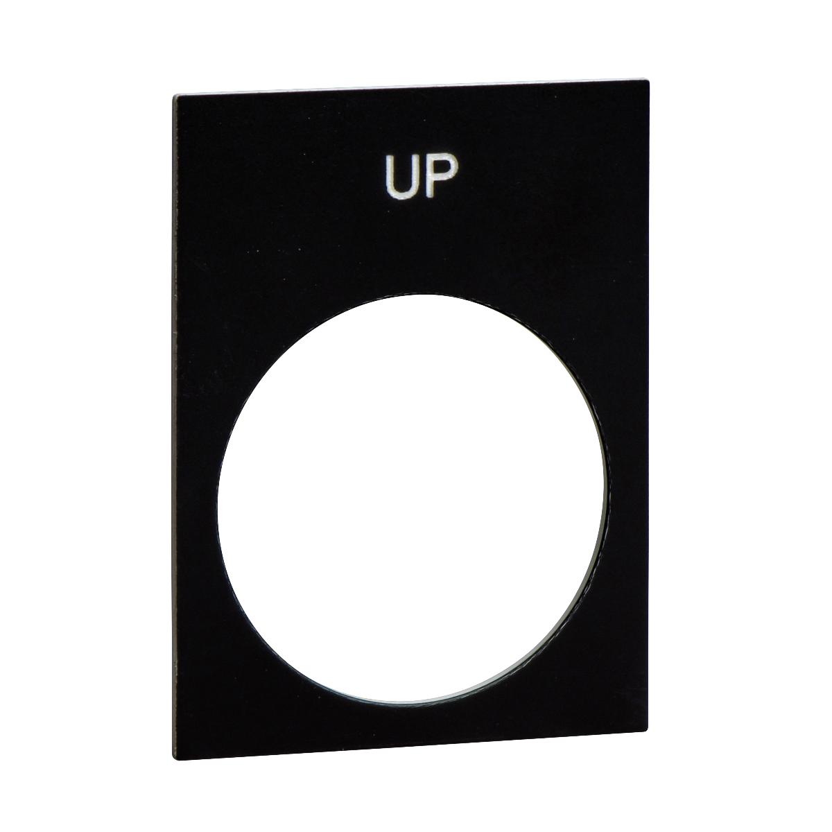 LEGEND PLATE UP BLACK 30X40 FOR 22mm