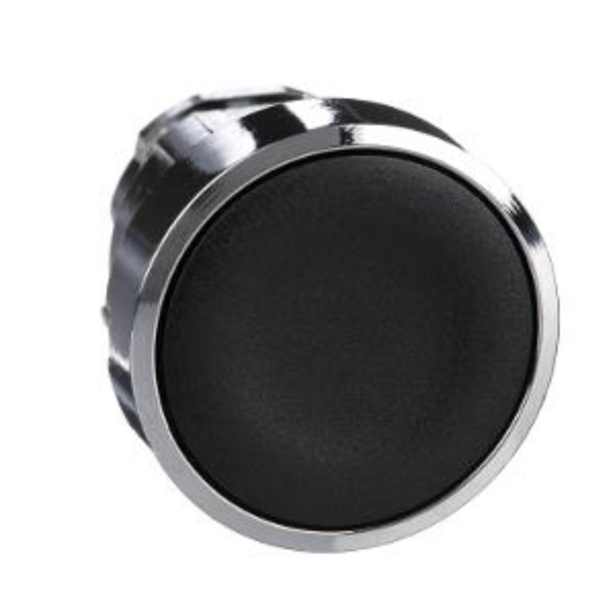 P/BUTTON OPER FLUSH S/R BLACK 22mm METAL