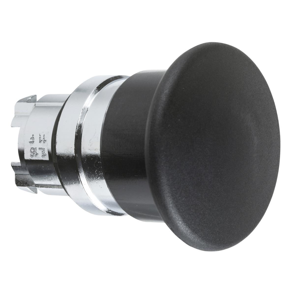 P/BUTTON OPER MUSHRM 40MM S/R BLACK 22mm