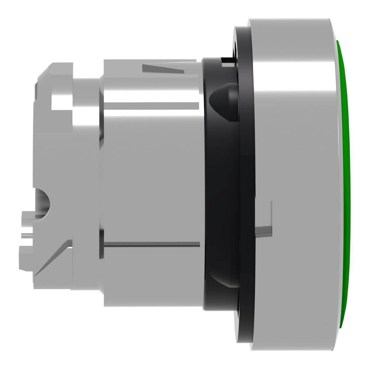 LATCH P/BUTT OPER FLUSH GREEN 22mm METAL