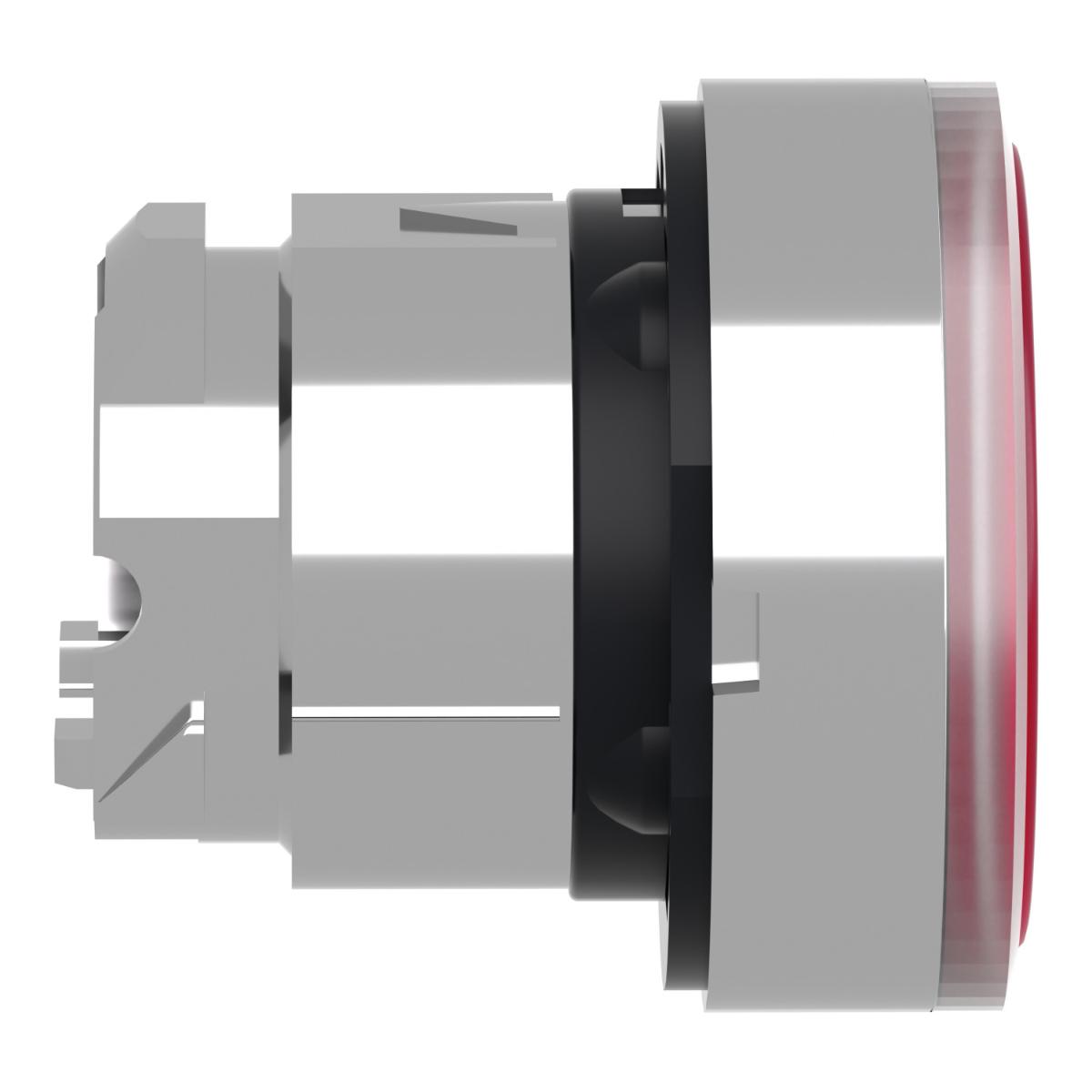 ILLUM P/BUTTON OPER FLUSH RED 22mm METAL