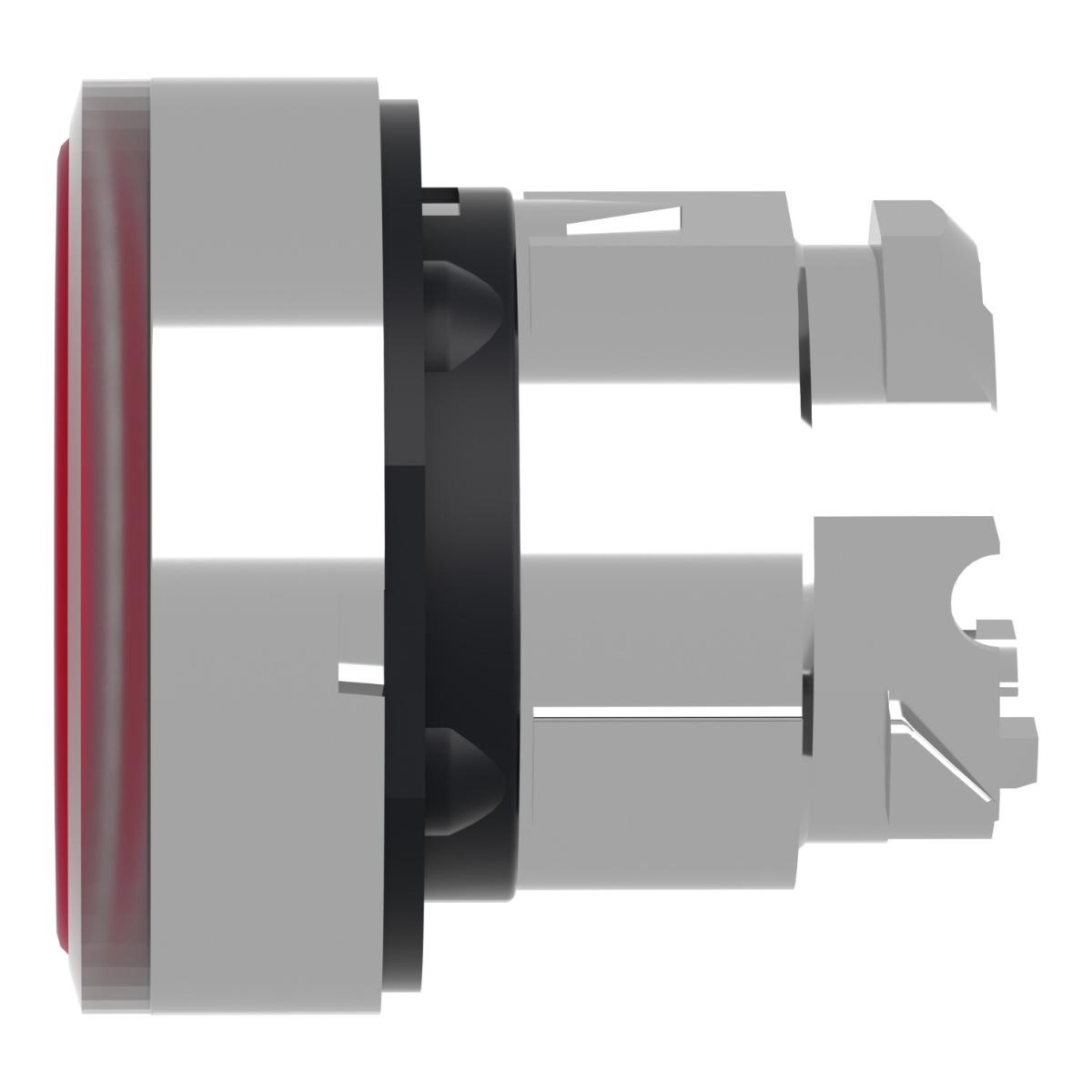 ILLUM P/BUTTON OPER FLUSH RED 22mm METAL