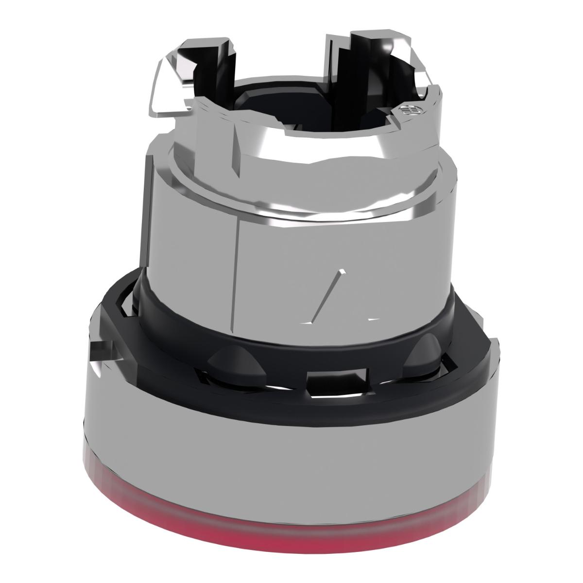 ILLUM P/BUTTON OPER FLUSH RED 22mm METAL