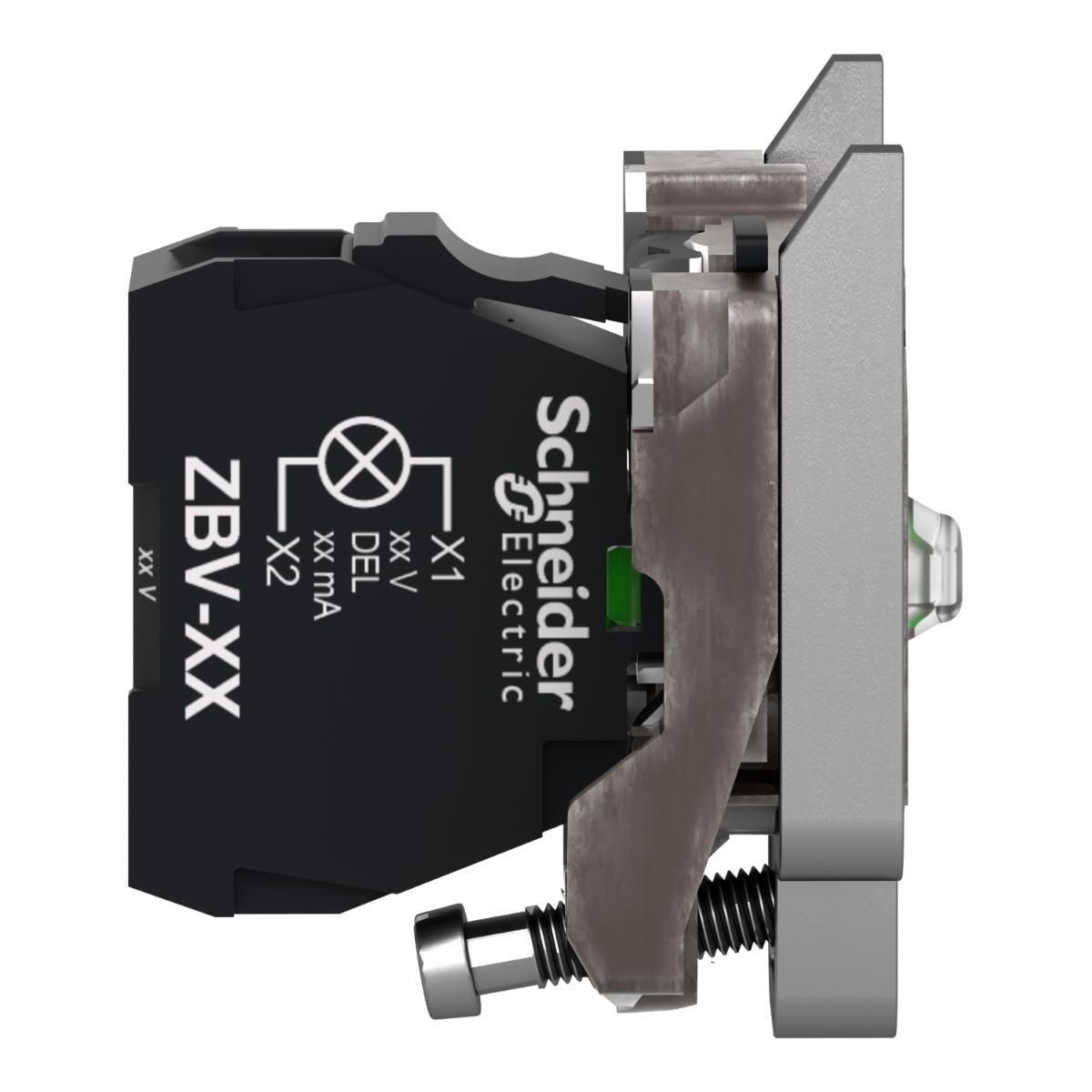 LED MODULE + CONTACT BLOCK 24VAC/DC WHT