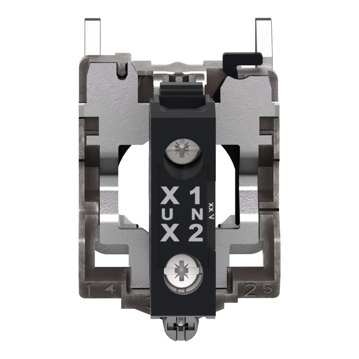 LED MODULE + CONTACT BLOCK 24VAC/DC WHT