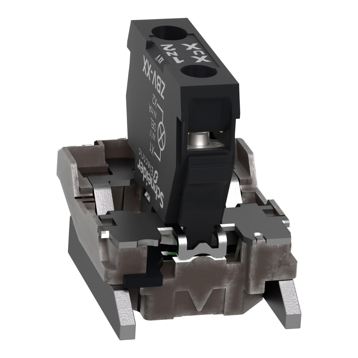 LED MODULE + CONTACT BLOCK 24VAC/DC WHT