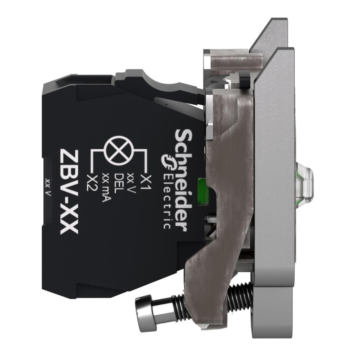 LED MODULE + CONTACT BLOCK 240VAC WHT
