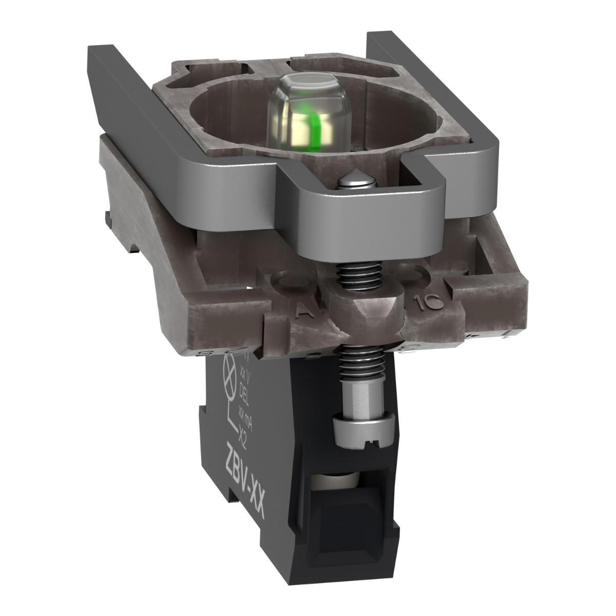 LED MODULE + CONTACT BLOCK 240VAC WHT