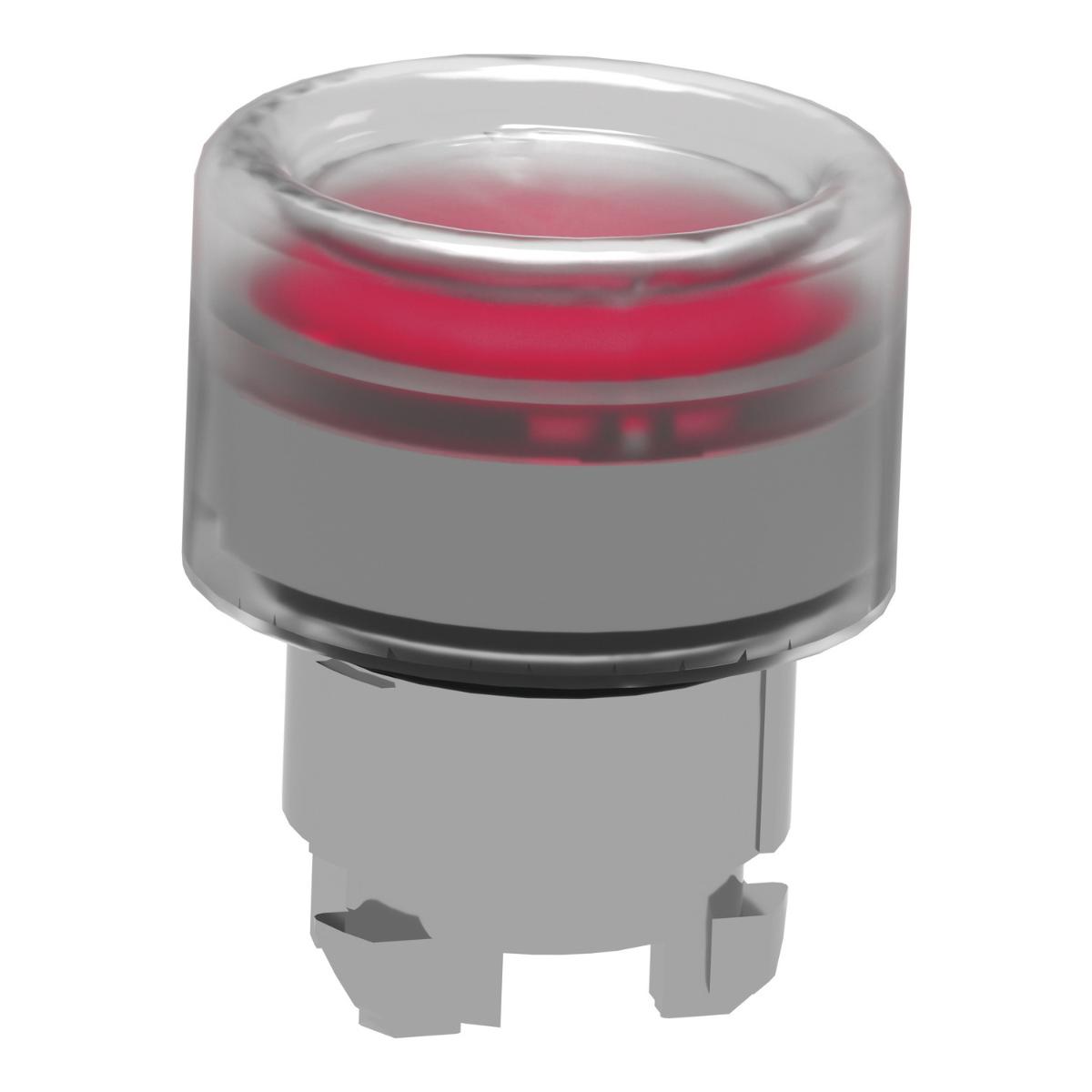 BOOTED ILLUM P/BUTTON OPERATOR LED RED
