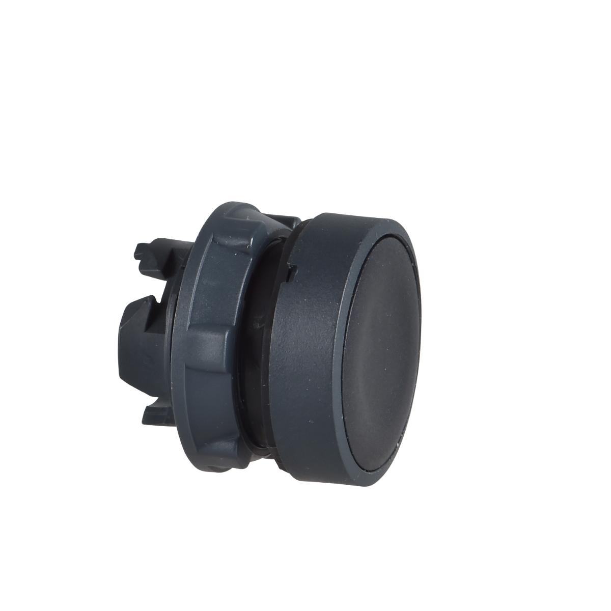 PUSHBUTTON OPER FLUSH BLACK 22mm