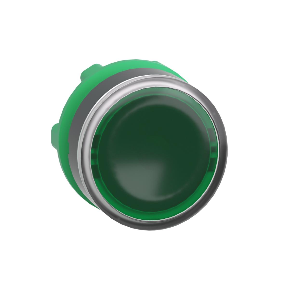 ILLUM P/BUTTON OPER FLUSH LED GREEN 22mm