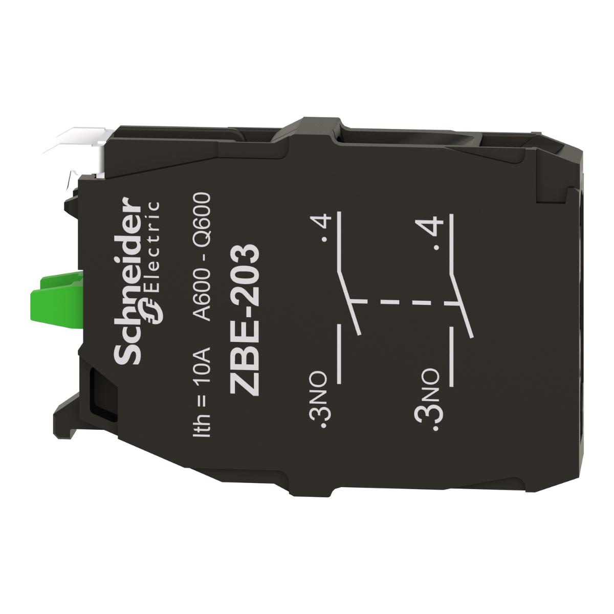 CONTACT BLOCK DOUBLE 2 N/O SCREW CLAMP